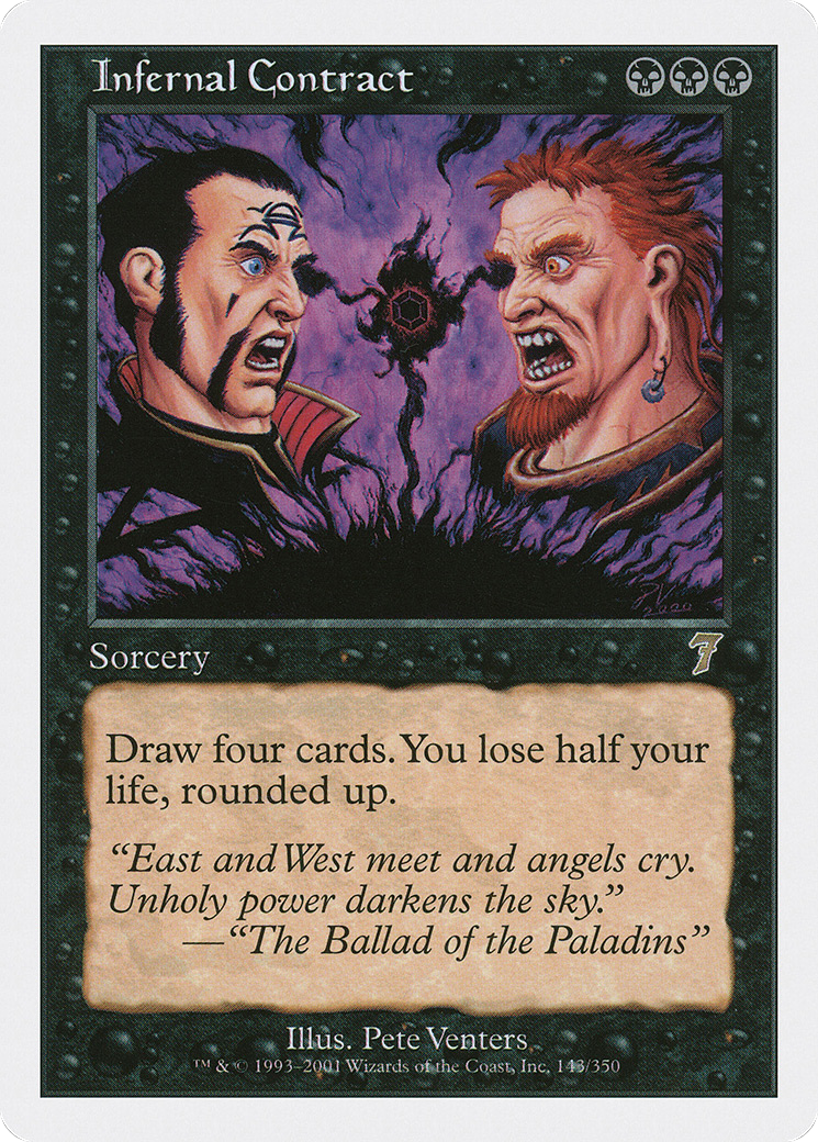 Infernal Contract (7ED-143) [7th Edition] MTG Single Wizards of the Coast