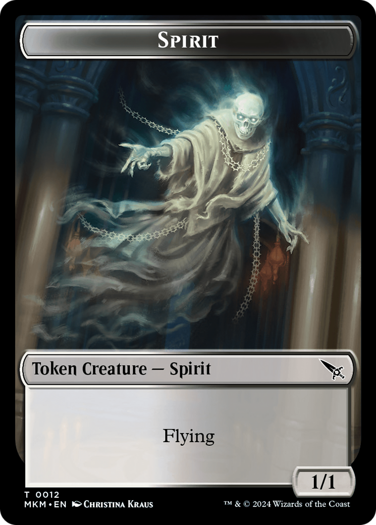 Spirit (TMKM-012) [Tokens] Murders at Karlov Manor Tokens Foil MTG Single Wizards of the Coast