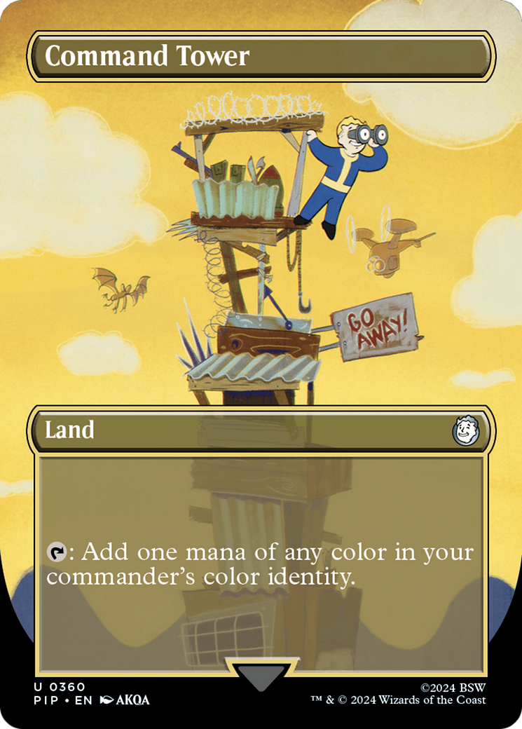 Command Tower (PIP-360) [Fallout] (Borderless) Foil MTG Single Wizards of the Coast