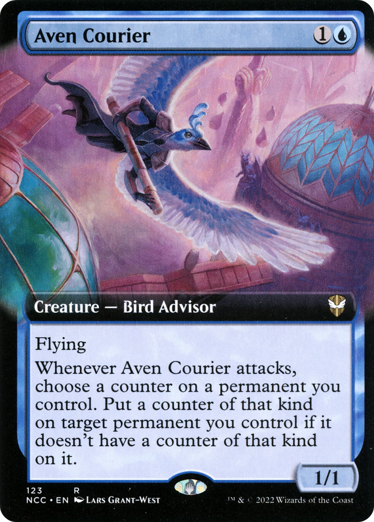 Aven Courier (NCC-123) [New Capenna Commander] (Extended Art) MTG Single Wizards of the Coast
