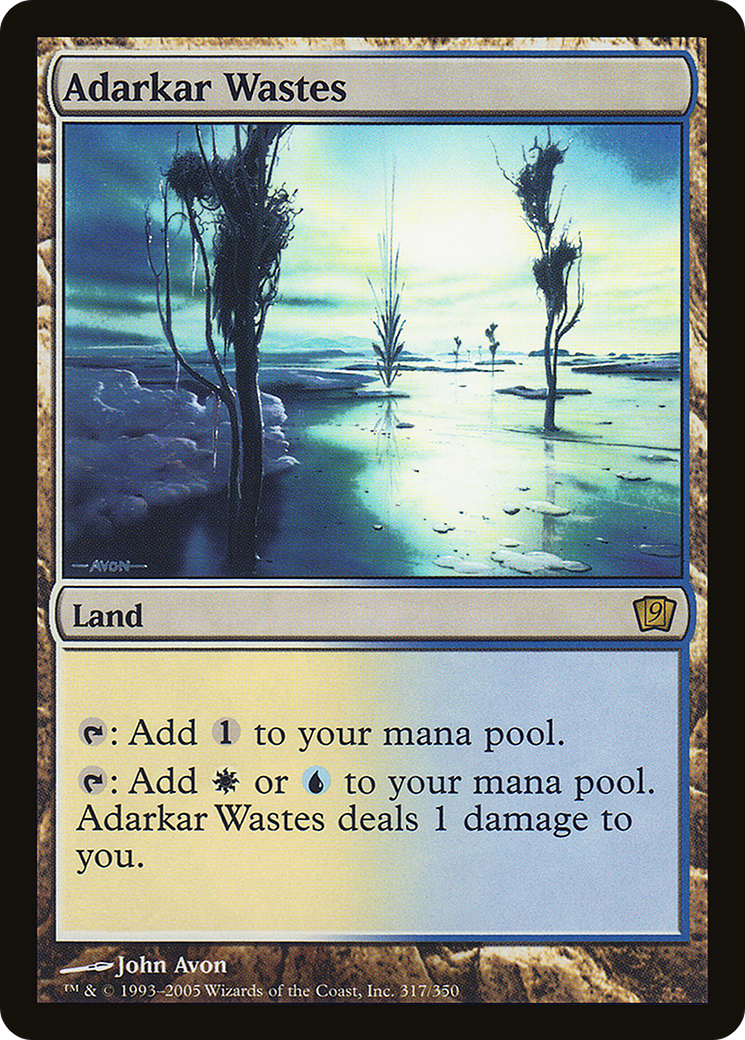 Adarkar Wastes (9ED-317) [9th Edition] Foil MTG Single Wizards of the Coast