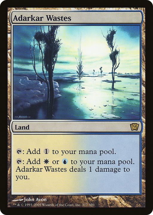 Adarkar Wastes (9ED-317) [9th Edition] MTG Single Wizards of the Coast
