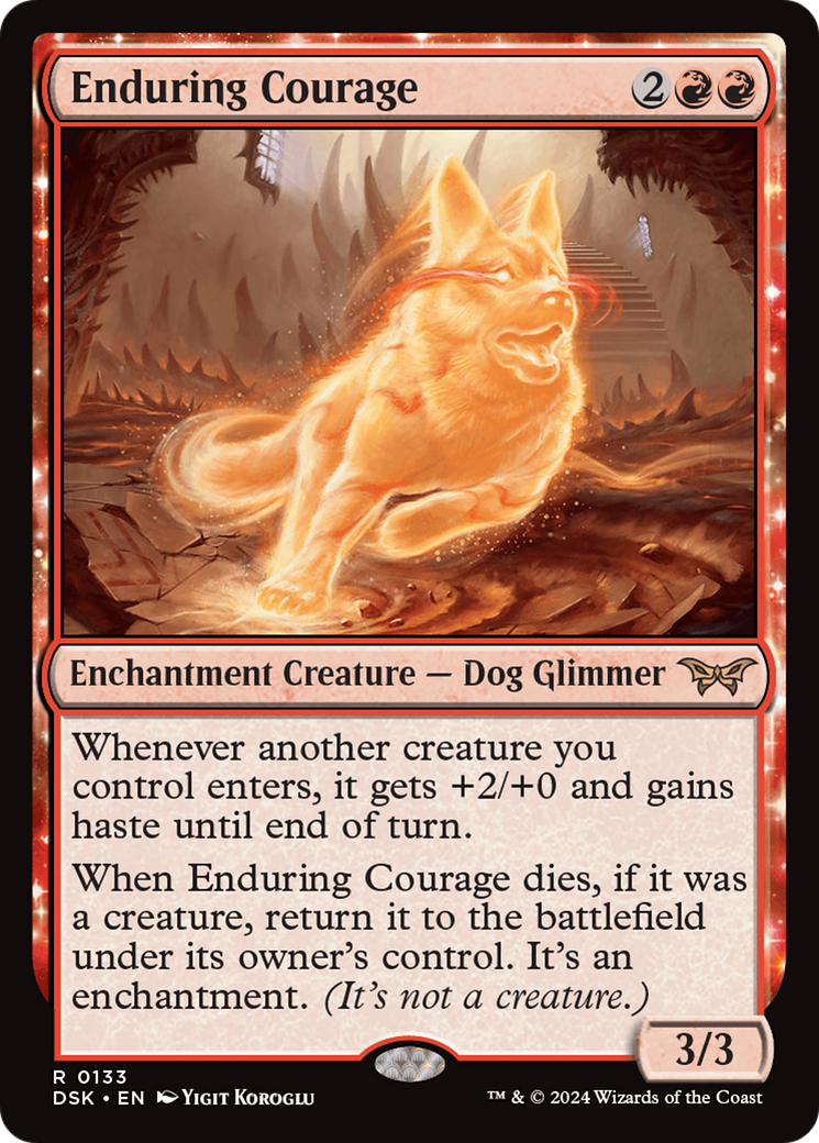 Enduring Courage (DSK-133) [Duskmourn: House of Horror] MTG Single Wizards of the Coast