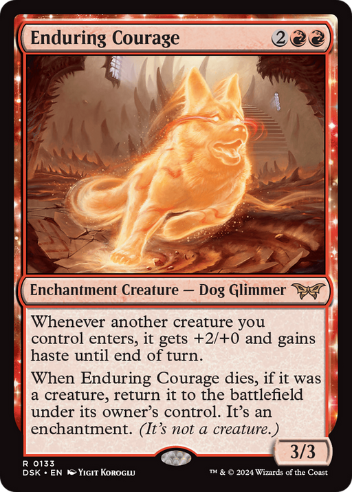 Enduring Courage (DSK-133) [Duskmourn: House of Horror] MTG Single Wizards of the Coast