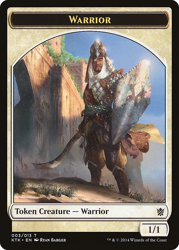 Warrior (KTK-003) [Tokens] Khans of Tarkir Tokens MTG Single Wizards of the Coast