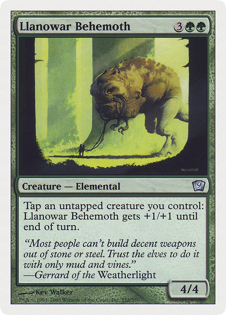 Llanowar Behemoth (9ED-252) [9th Edition] MTG Single Wizards of the Coast