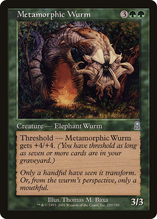 Metamorphic Wurm (ODY-250) [Odyssey] MTG Single Wizards of the Coast