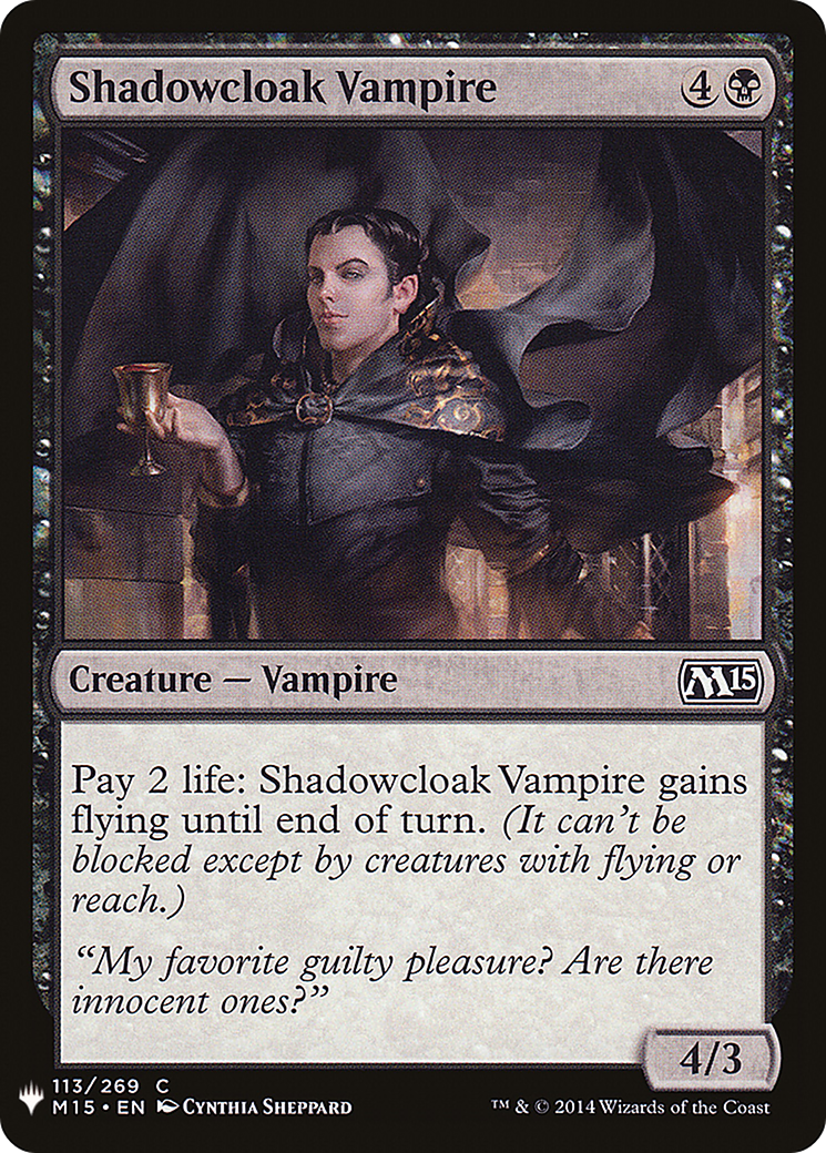 Shadowcloak Vampire (LIST-M15-113) [Mystery Booster] The List MTG Single Wizards of the Coast
