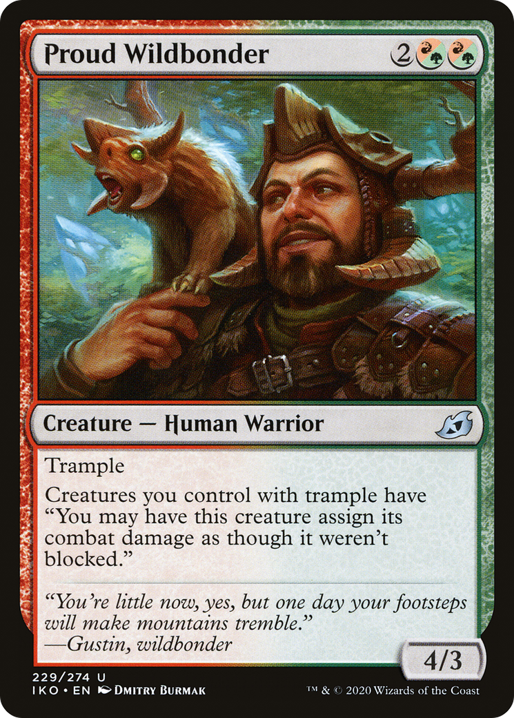 Proud Wildbonder (IKO-229) [Ikoria: Lair of Behemoths] Foil MTG Single Wizards of the Coast