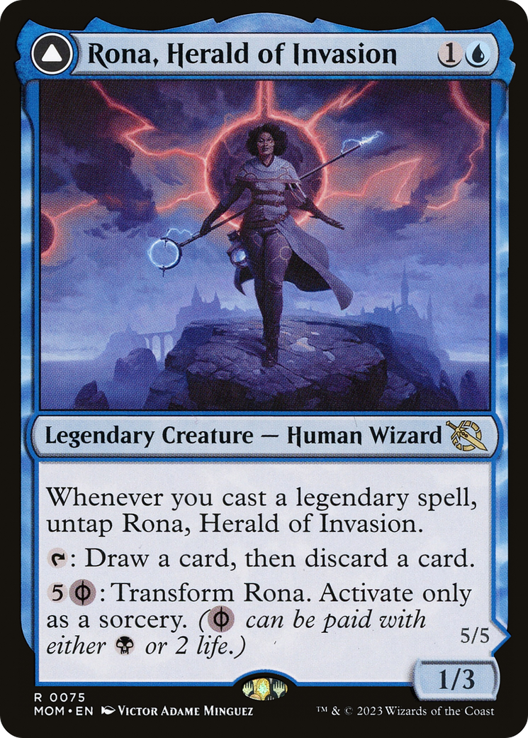 Rona, Herald of Invasion // Rona, Tolarian Obliterator (MOM-075) [March of the Machine] MTG Single Wizards of the Coast