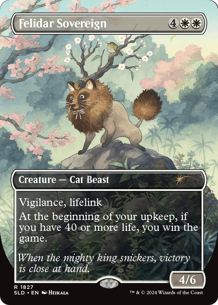 Felidar Sovereign (1827) (Rainbow Foil) (SLD-1827) [Secret Lair Drop] (Borderless) Foil