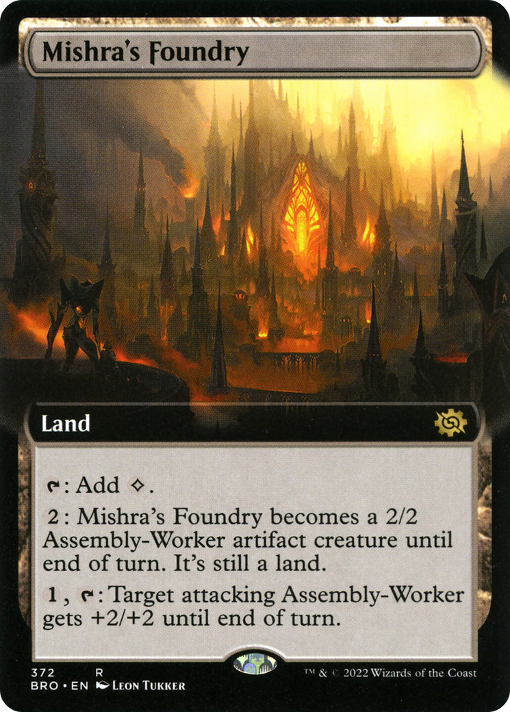 Mishra's Foundry (BRO-372) [The Brothers' War] (Extended Art) MTG Single Wizards of the Coast
