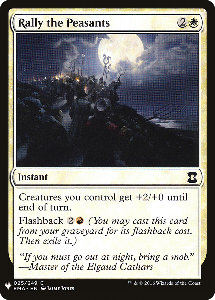 Rally the Peasants (LIST-EMA-25) [Mystery Booster] The List MTG Single Wizards of the Coast