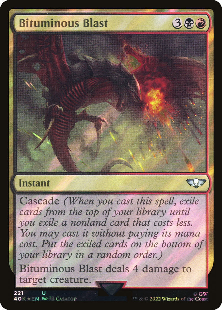 Bituminous Blast (40K-221★) [Warhammer 40,000 Commander] Foil MTG Single Wizards of the Coast