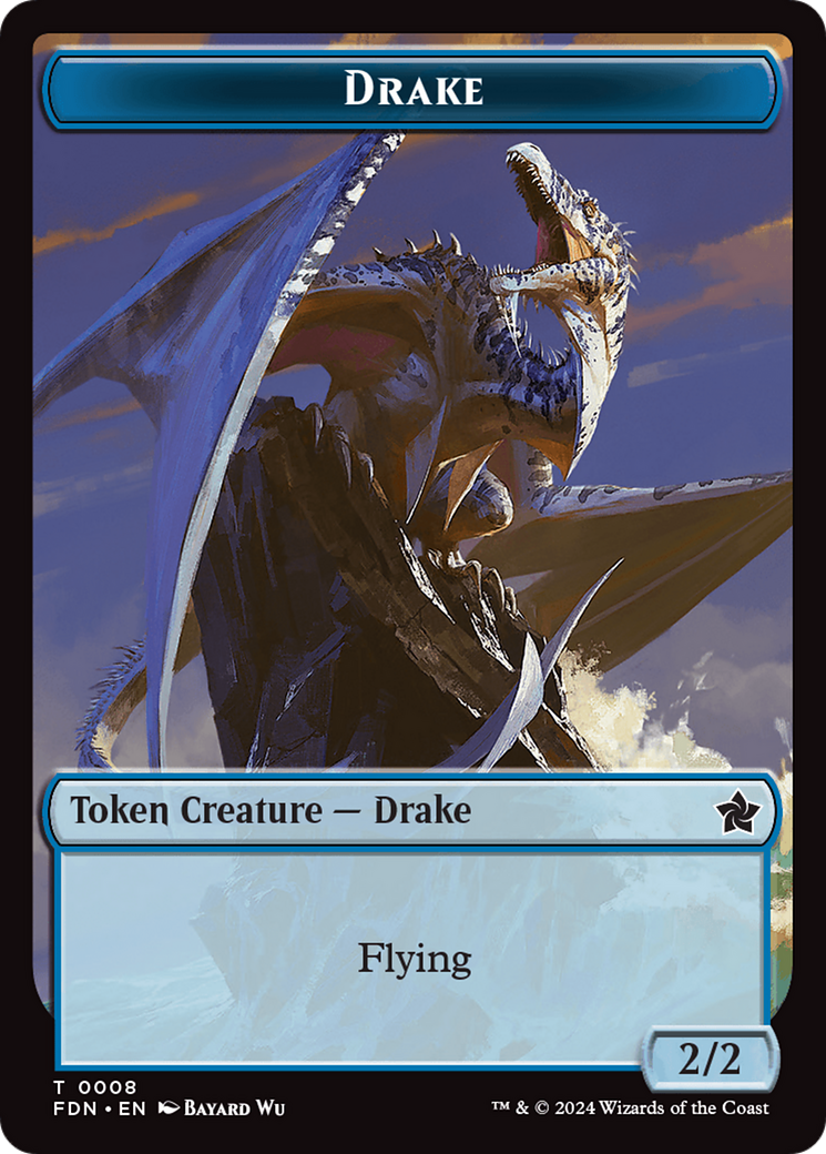 Drake (TFDN-008) [Tokens] Foundations Tokens Foil MTG Single Wizards of the Coast
