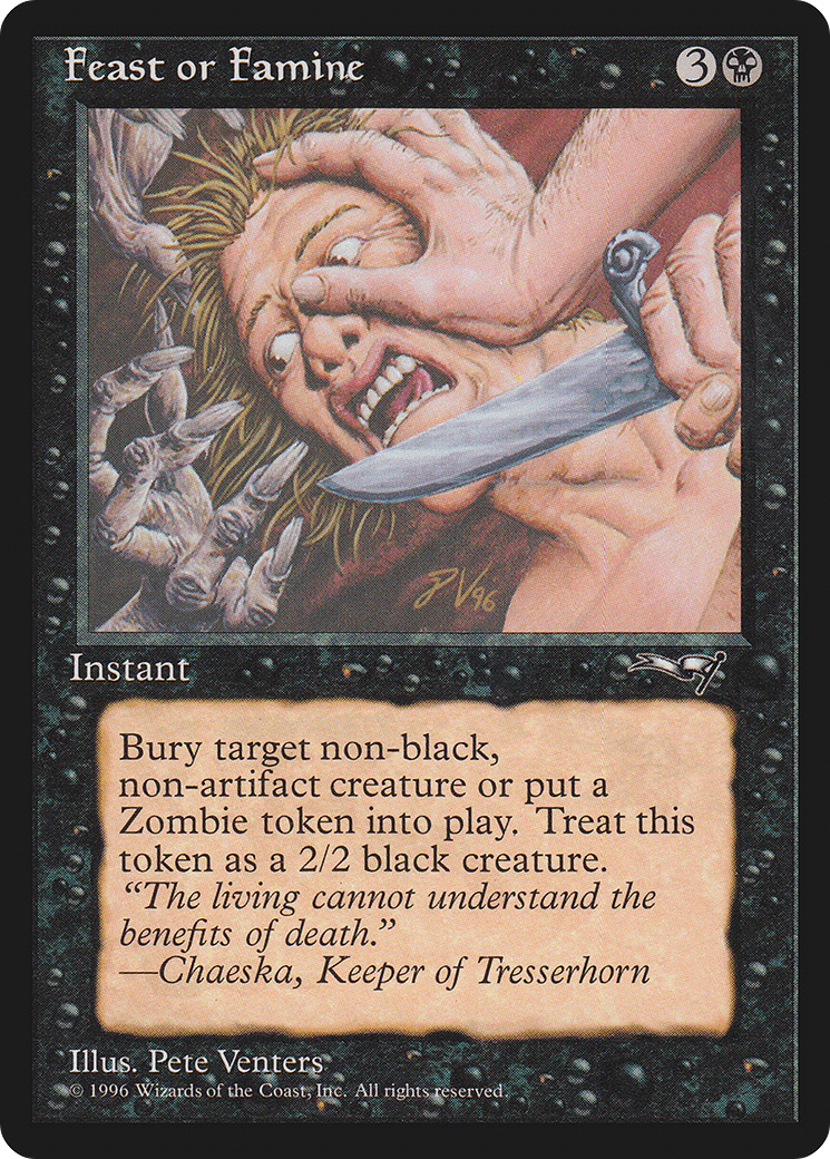 Feast or Famine (ALL-49B) [Alliances] MTG Single Wizards of the Coast