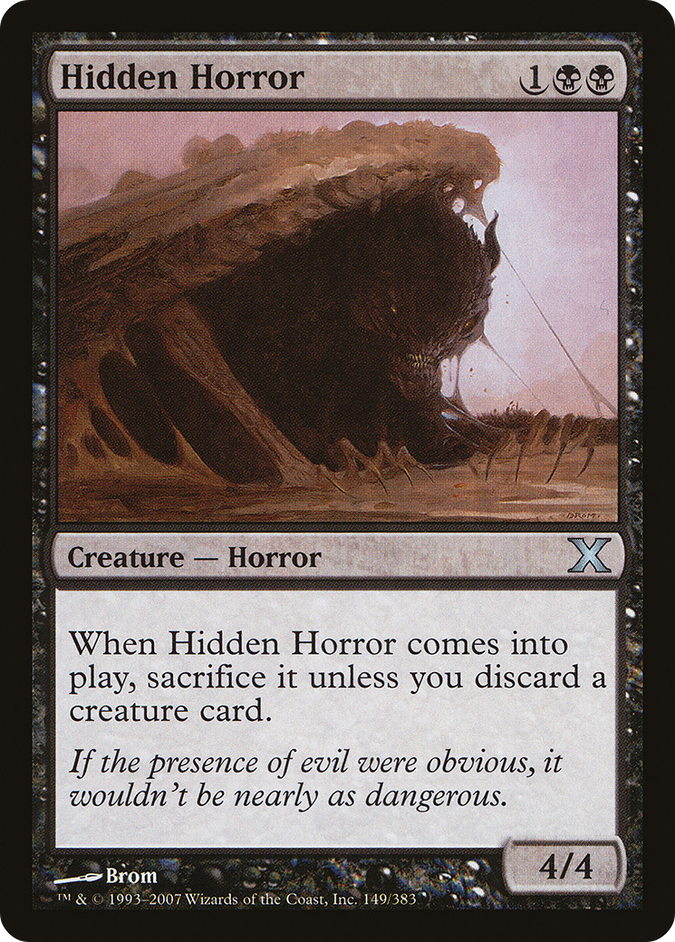 Hidden Horror (10E-149) [Tenth Edition] MTG Single Wizards of the Coast
