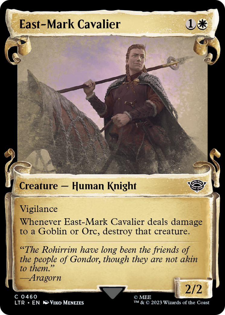 East-Mark Cavalier (Showcase Scrolls) (LTR-460) [The Lord of the Rings: Tales of Middle-earth] (Showcase) MTG Single Wizards of the Coast