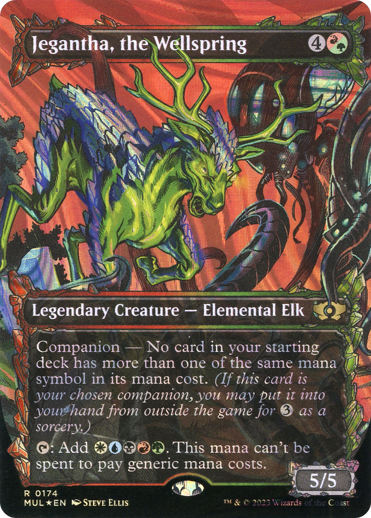 Jegantha, the Wellspring (MUL-174) [Multiverse Legends] (Showcase) (Borderless) Foil MTG Single Wizards of the Coast
