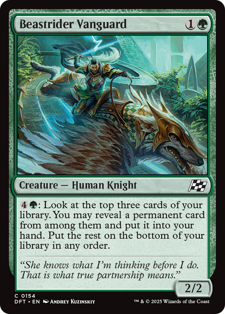 Beastrider Vanguard (DFT-154) [Aetherdrift] MTG Single Wizards of the Coast