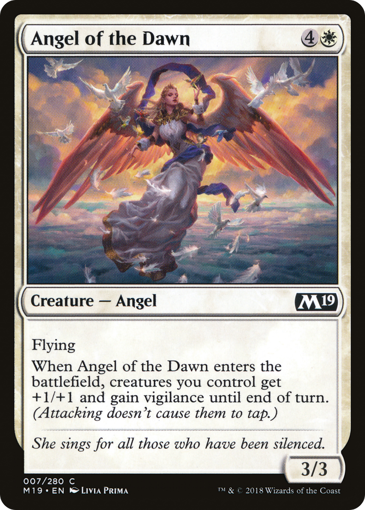 Angel of the Dawn (M19-007) [Core Set 2019] Foil MTG Single Wizards of the Coast