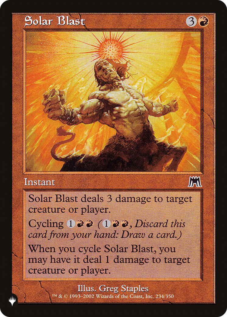 Solar Blast (LIST-ONS-234) [Mystery Booster] The List MTG Single Wizards of the Coast