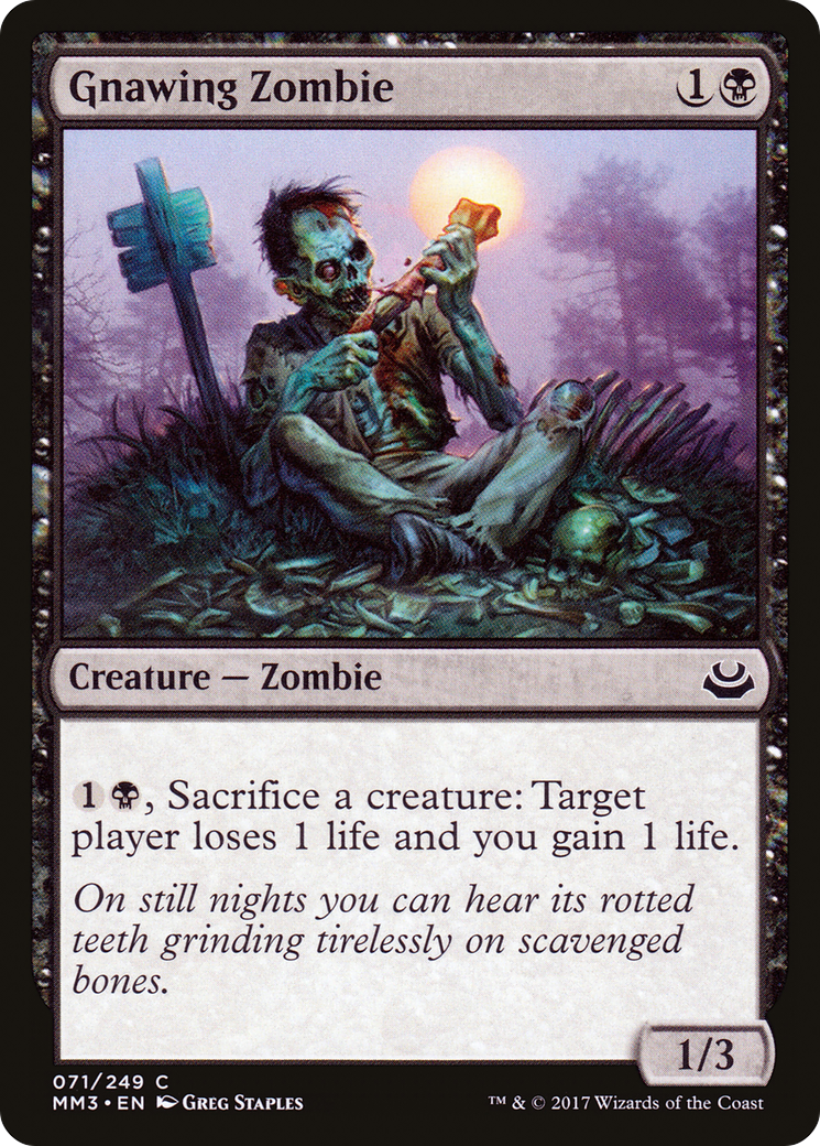 Gnawing Zombie (MM3-071) [Modern Masters 2017] Foil MTG Single Modern Masters 2017