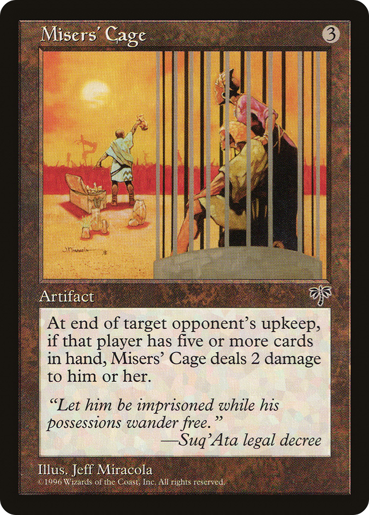 Misers' Cage (MIR-311) [Mirage] MTG Single Wizards of the Coast