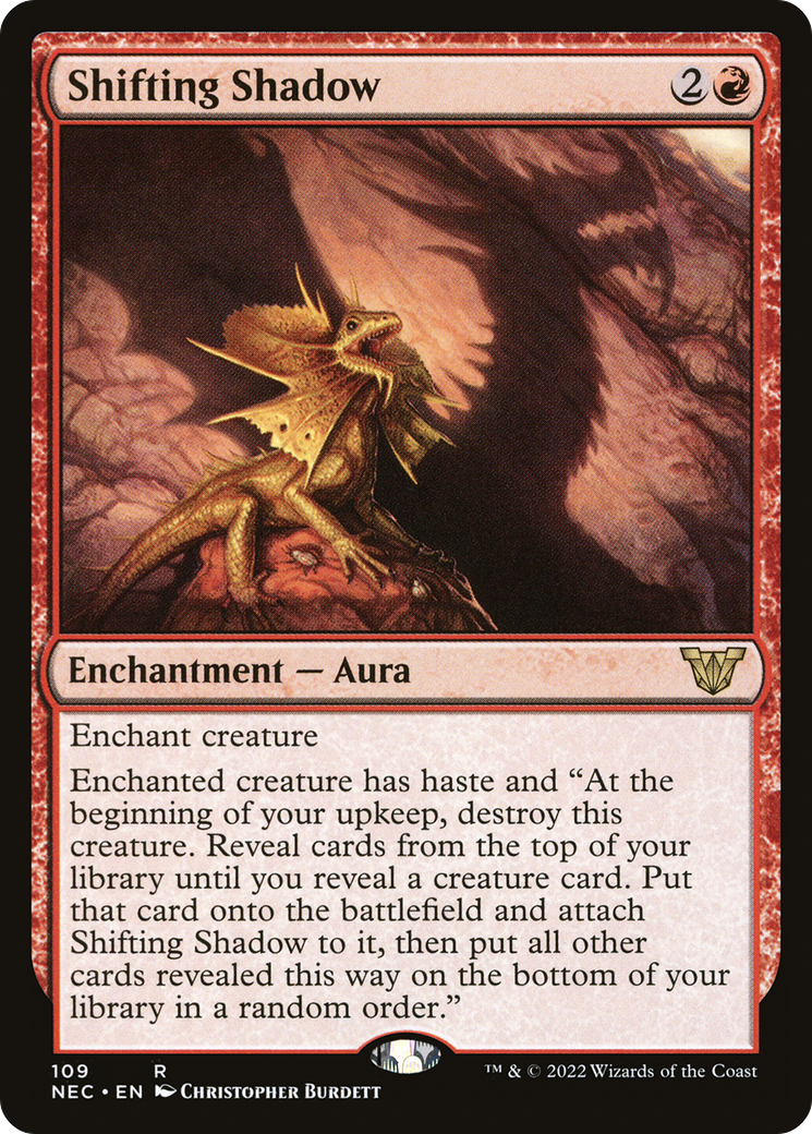 Shifting Shadow (NEC-109) [Neon Dynasty Commander] MTG Single Wizards of the Coast