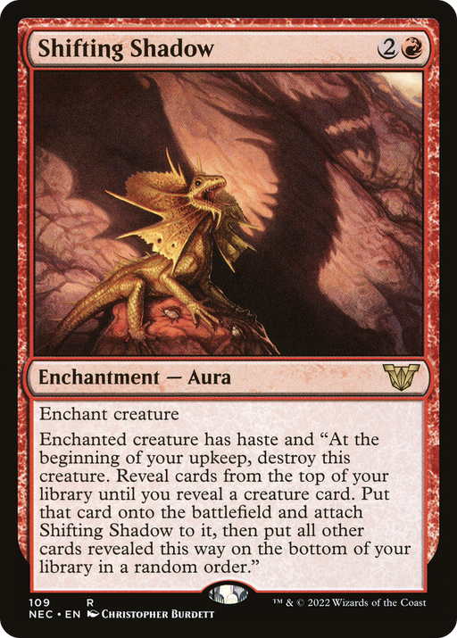 Shifting Shadow (NEC-109) [Neon Dynasty Commander] MTG Single Wizards of the Coast