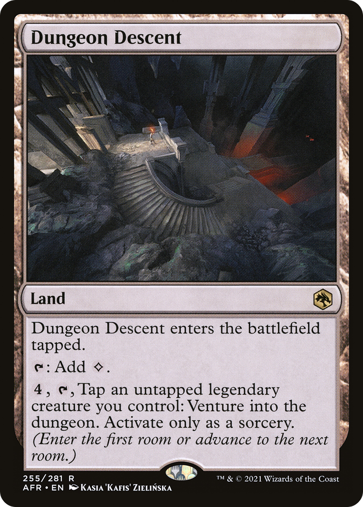 Dungeon Descent (AFR-255) [Adventures in the Forgotten Realms] Foil MTG Single Wizards of the Coast