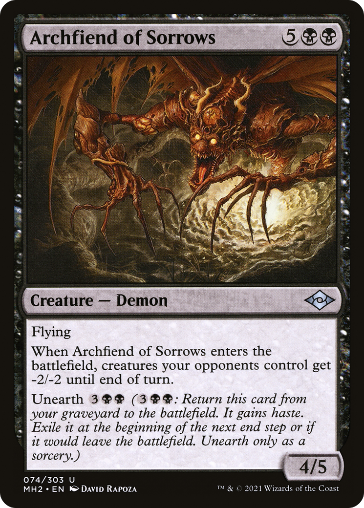 Archfiend of Sorrows (MH2-074) [Modern Horizons 2] MTG Single Wizards of the Coast