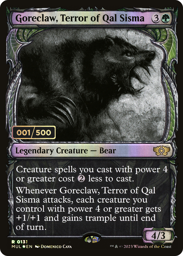 Goreclaw, Terror of Qal Sisma (MUL-157Z) [Multiverse Legends] (Showcase) Foil MTG Single Wizards of the Coast