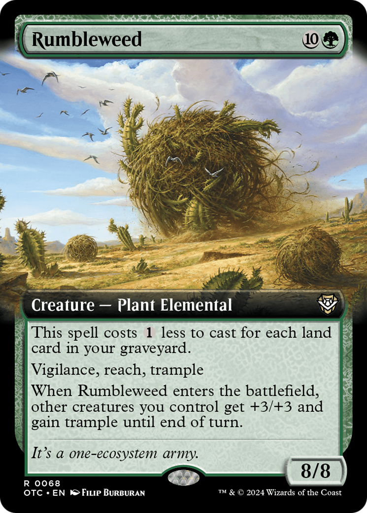 Rumbleweed (OTC-068) [Outlaws of Thunder Junction Commander] (Extended Art) MTG Single Wizards of the Coast