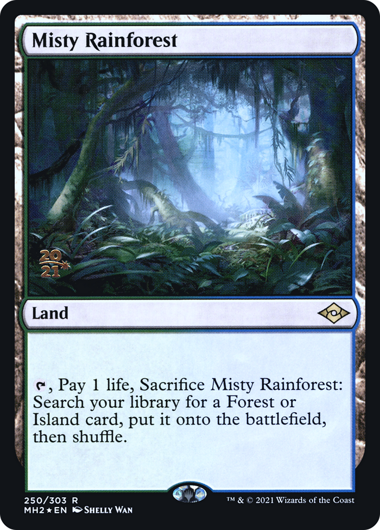 Misty Rainforest (PRE-250) [Modern Horizons 2 Promos] Foil MTG Single Wizards of the Coast