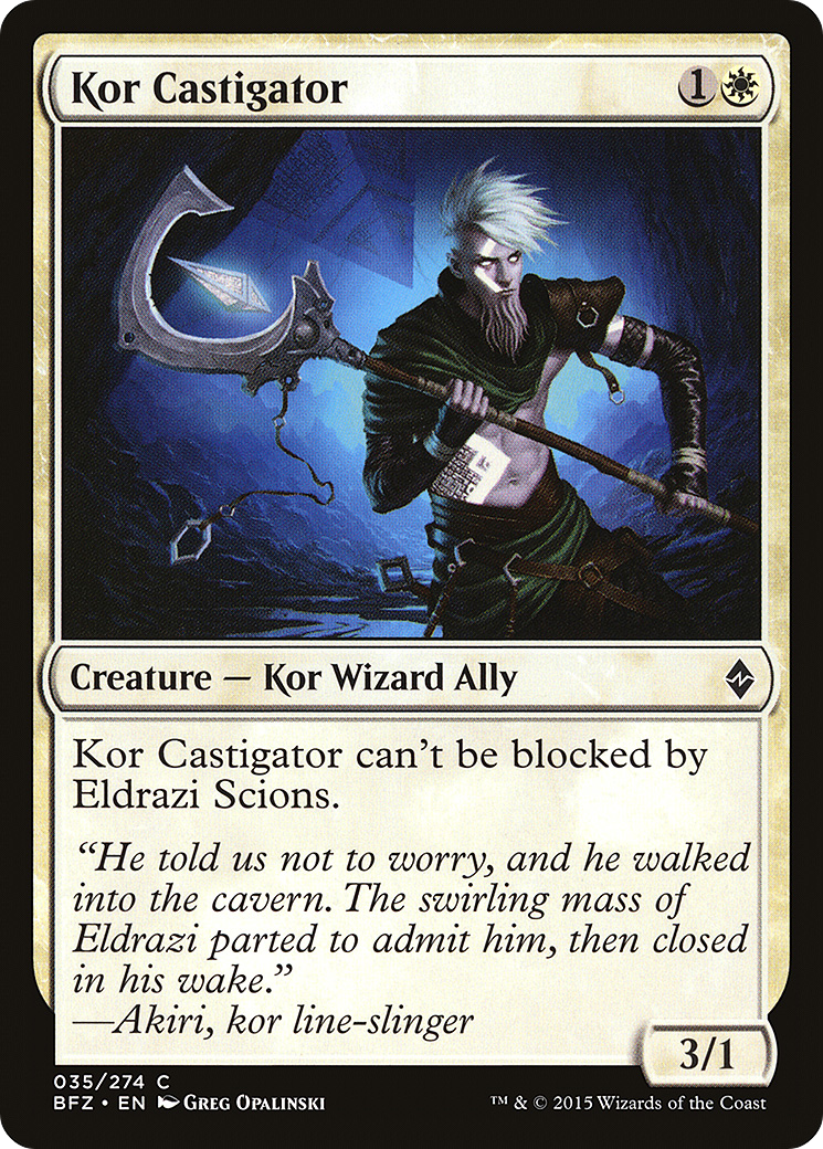 Kor Castigator (BFZ-035) [Battle for Zendikar] MTG Single Wizards of the Coast