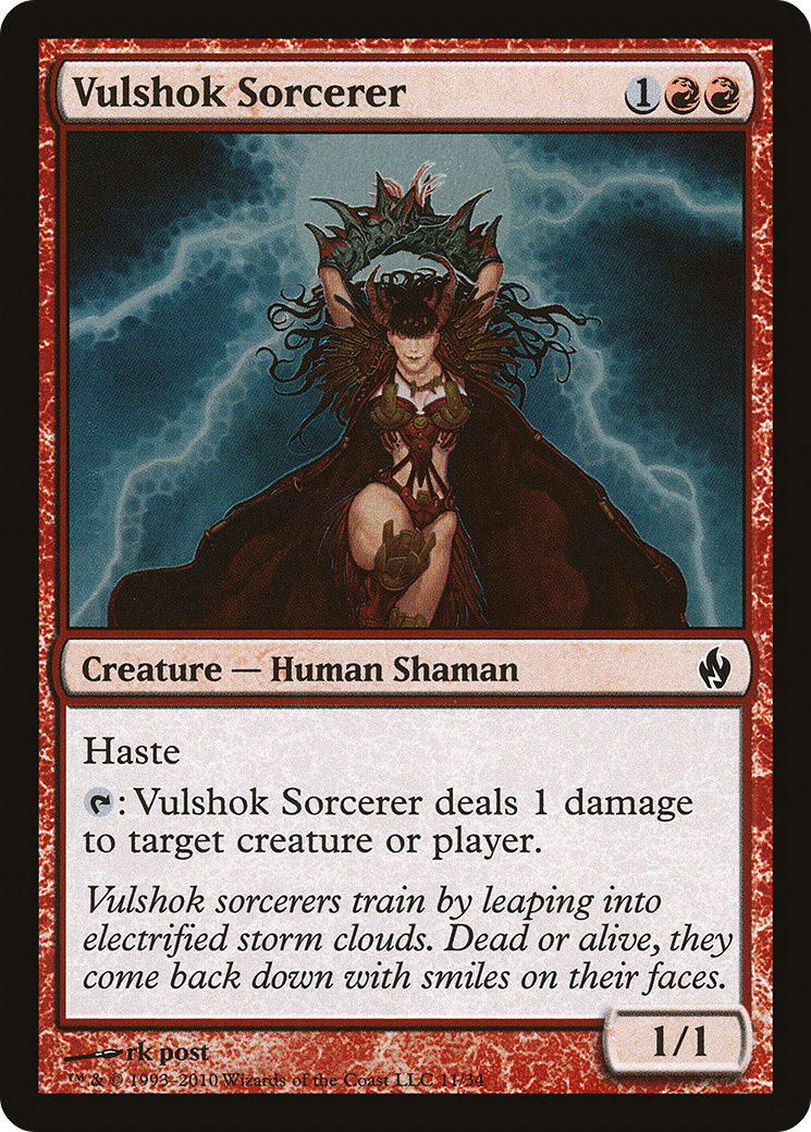 Vulshok Sorcerer (PD2-011) [Misc] Premium Deck Series: Fire and Lightning Foil MTG Single Wizards of the Coast