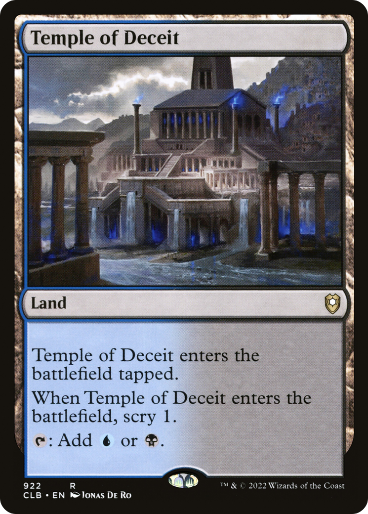 Temple of Deceit (CLB-922) [Commander Legends: Battle for Baldur's Gate] MTG Single Wizards of the Coast