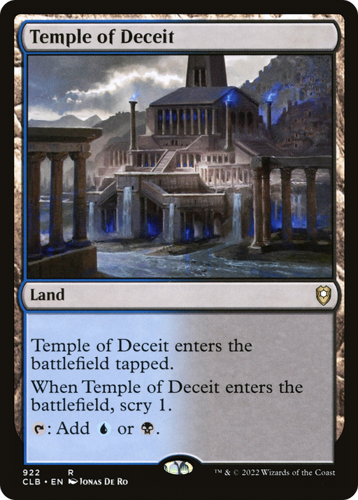Temple of Deceit (CLB-922) [Commander Legends: Battle for Baldur's Gate] MTG Single Wizards of the Coast