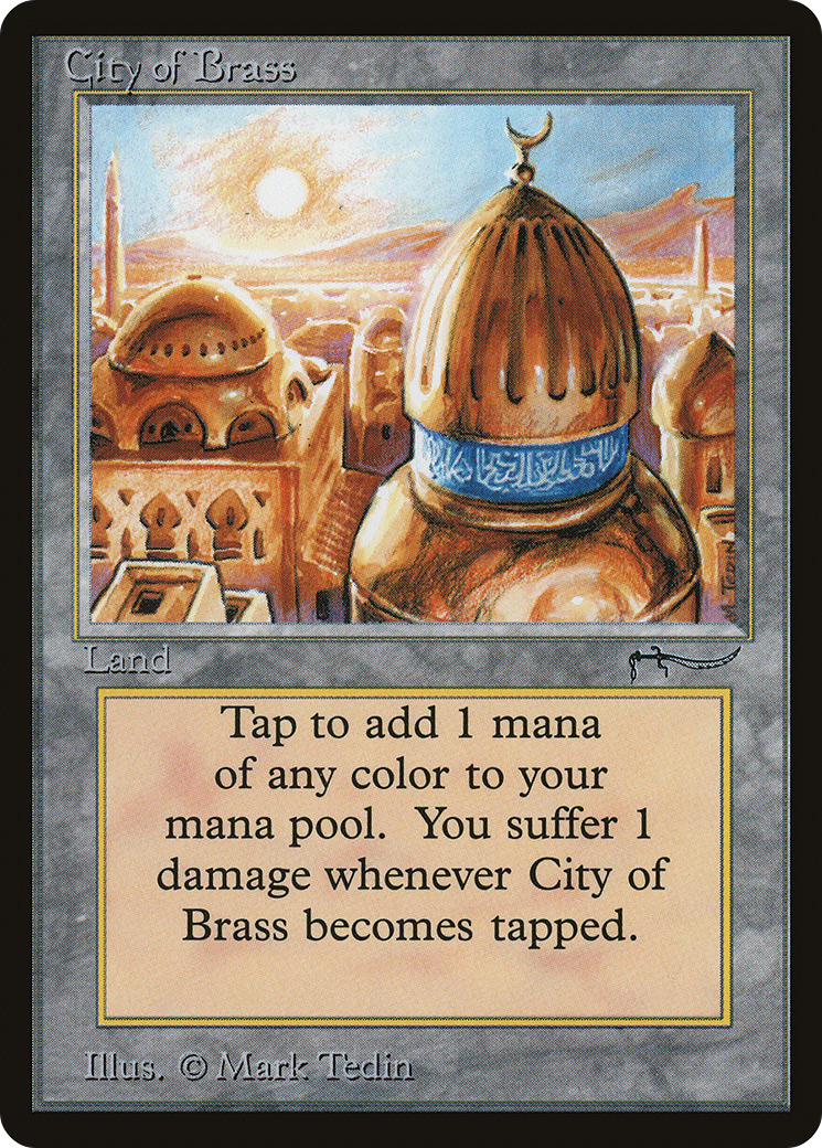 City of Brass (ARN-) [Oldschool] Arabian Nights MTG Single Wizards of the Coast