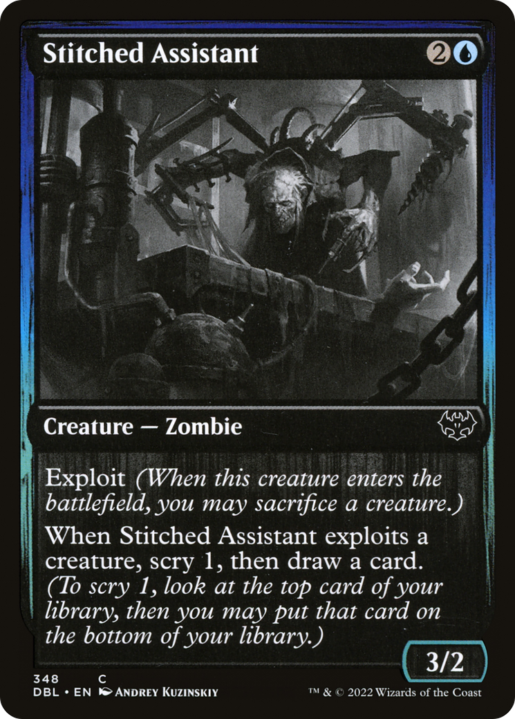 Stitched Assistant (DBL-348) [Innistrad: Double Feature] Foil MTG Single Wizards of the Coast
