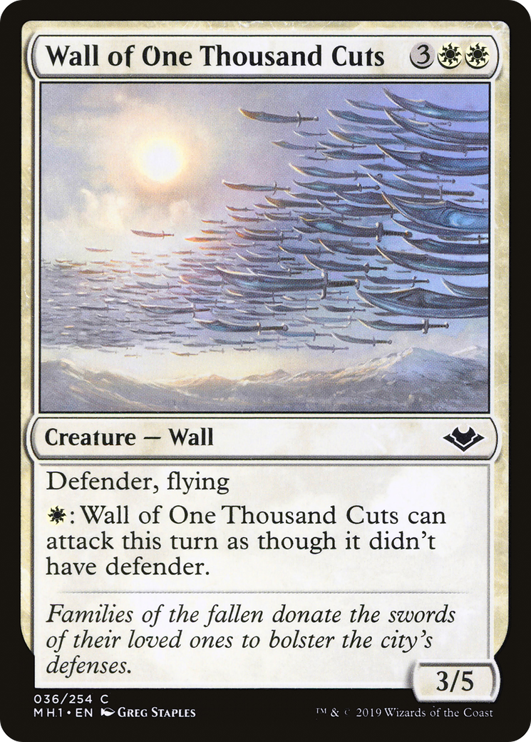 Wall of One Thousand Cuts (MH1-036) [Modern Horizons] Foil MTG Single Modern Horizons