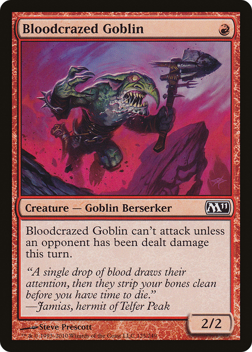 Bloodcrazed Goblin (M11-125) [Magic 2011] MTG Single Wizards of the Coast