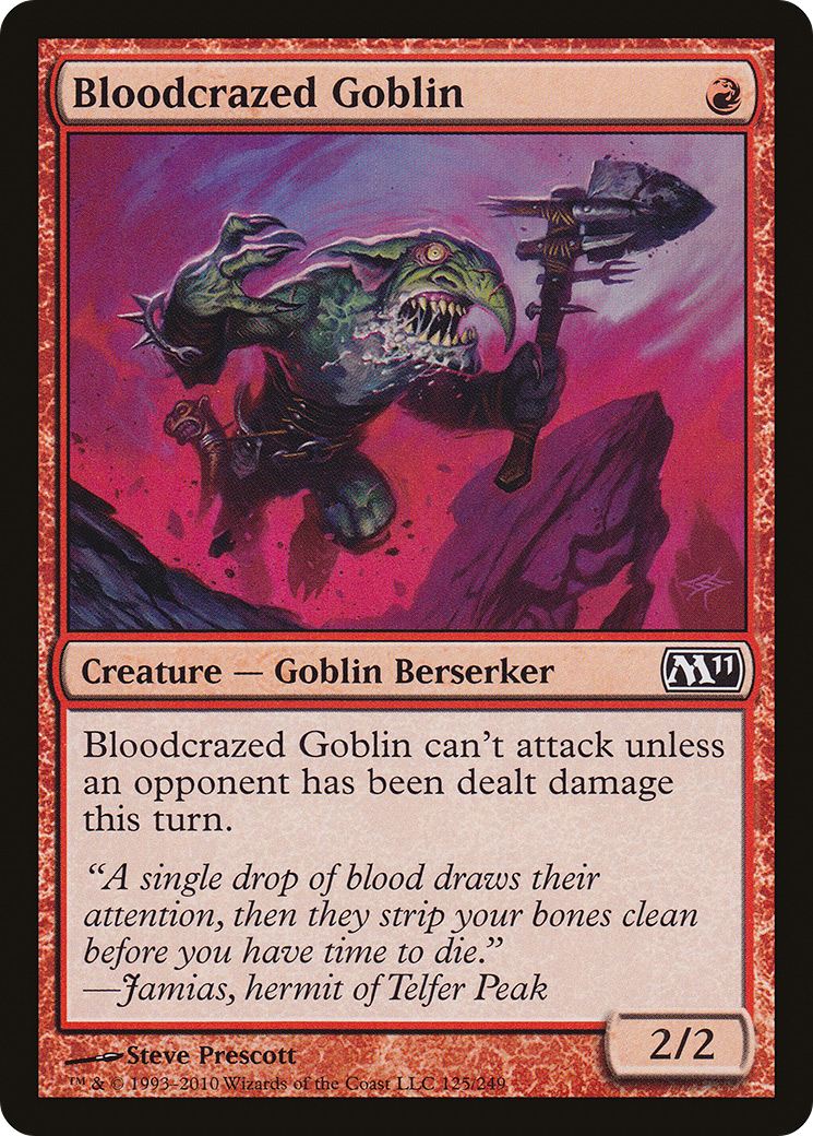 Bloodcrazed Goblin (M11-125) [Magic 2011] Foil MTG Single Wizards of the Coast
