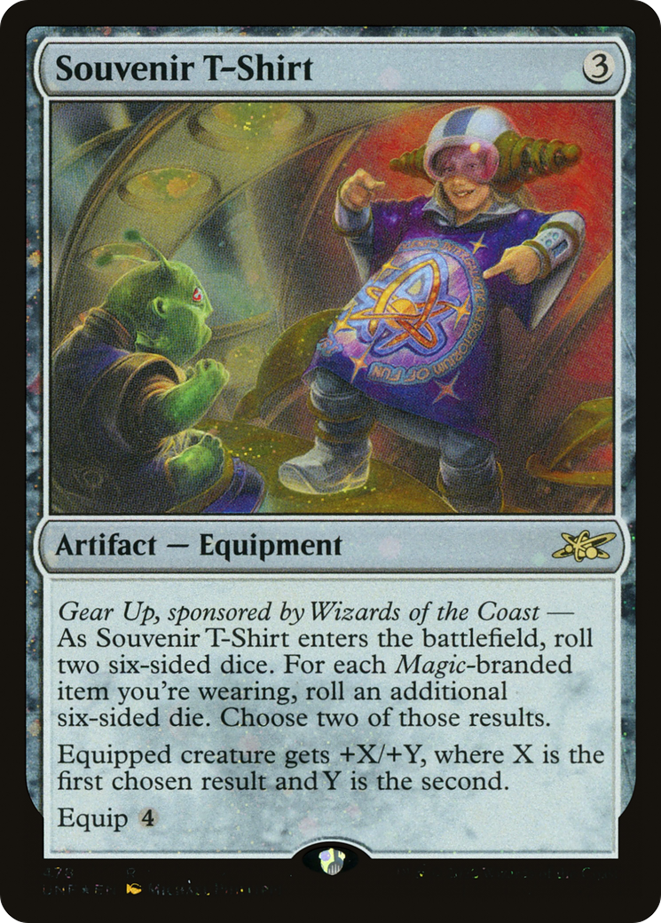 Souvenir T-Shirt (Galaxy Foil) (UNF-478) [Unfinity] Foil MTG Single Wizards of the Coast