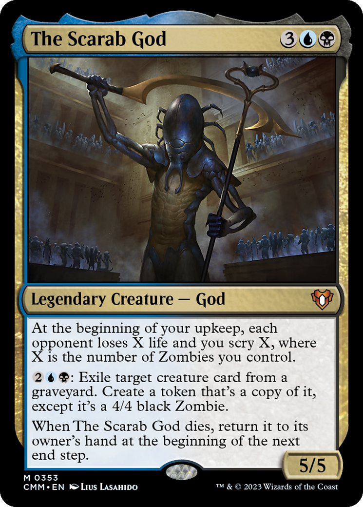 The Scarab God (CMM-353) [Commander Masters] MTG Single Wizards of the Coast