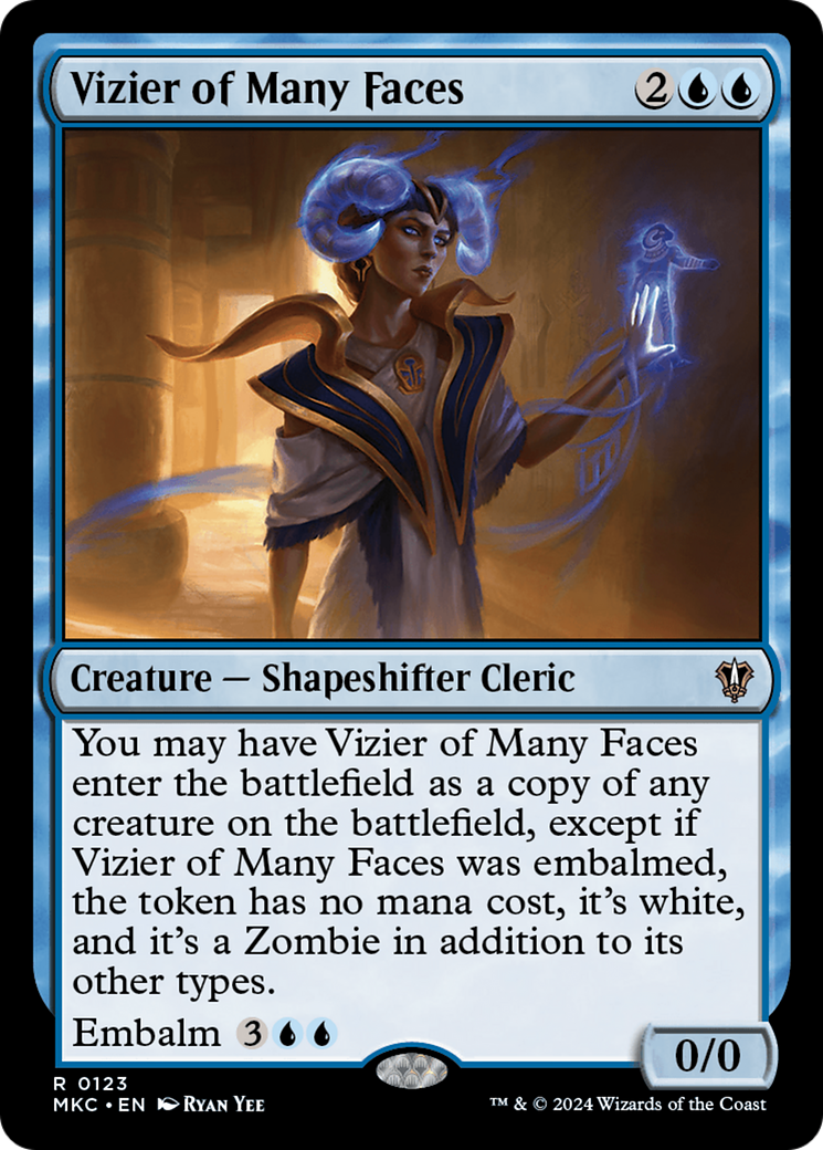 Vizier of Many Faces (MKC-123) [Murders at Karlov Manor Commander] MTG Single Wizards of the Coast
