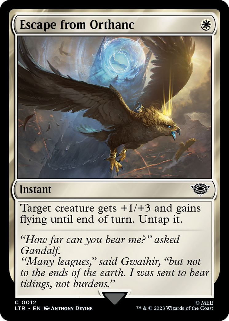 Escape from Orthanc (LTR-012) [The Lord of the Rings: Tales of Middle-earth] MTG Single Wizards of the Coast