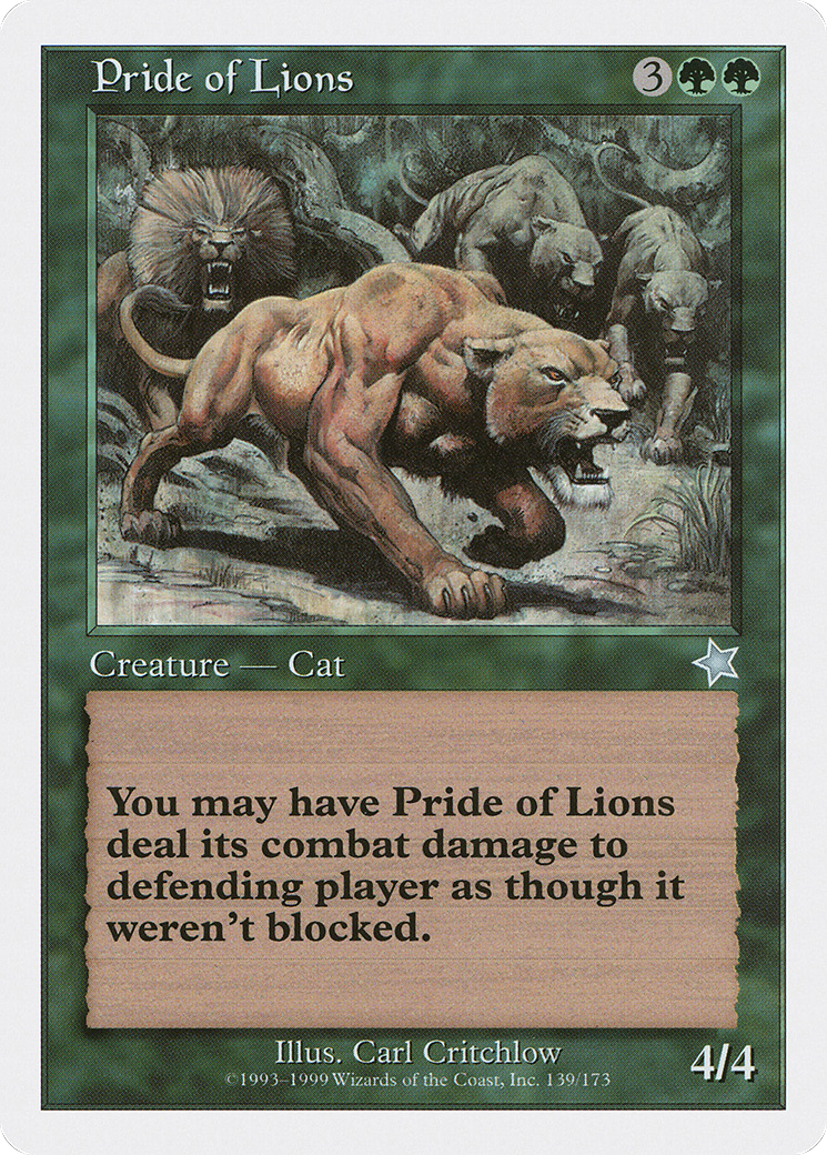 Pride of Lions (S99-139) [Misc] Starter 1999 MTG Single Wizards of the Coast