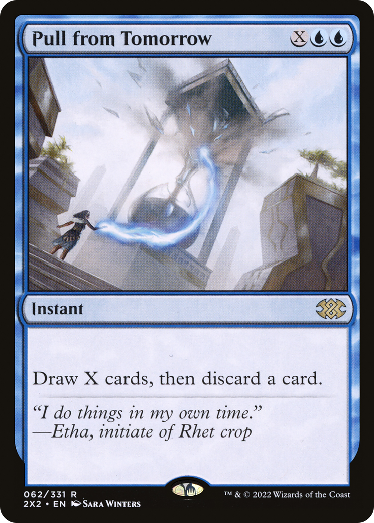 Pull from Tomorrow (2X2-062) [Double Masters 2022] Foil MTG Single Wizards of the Coast